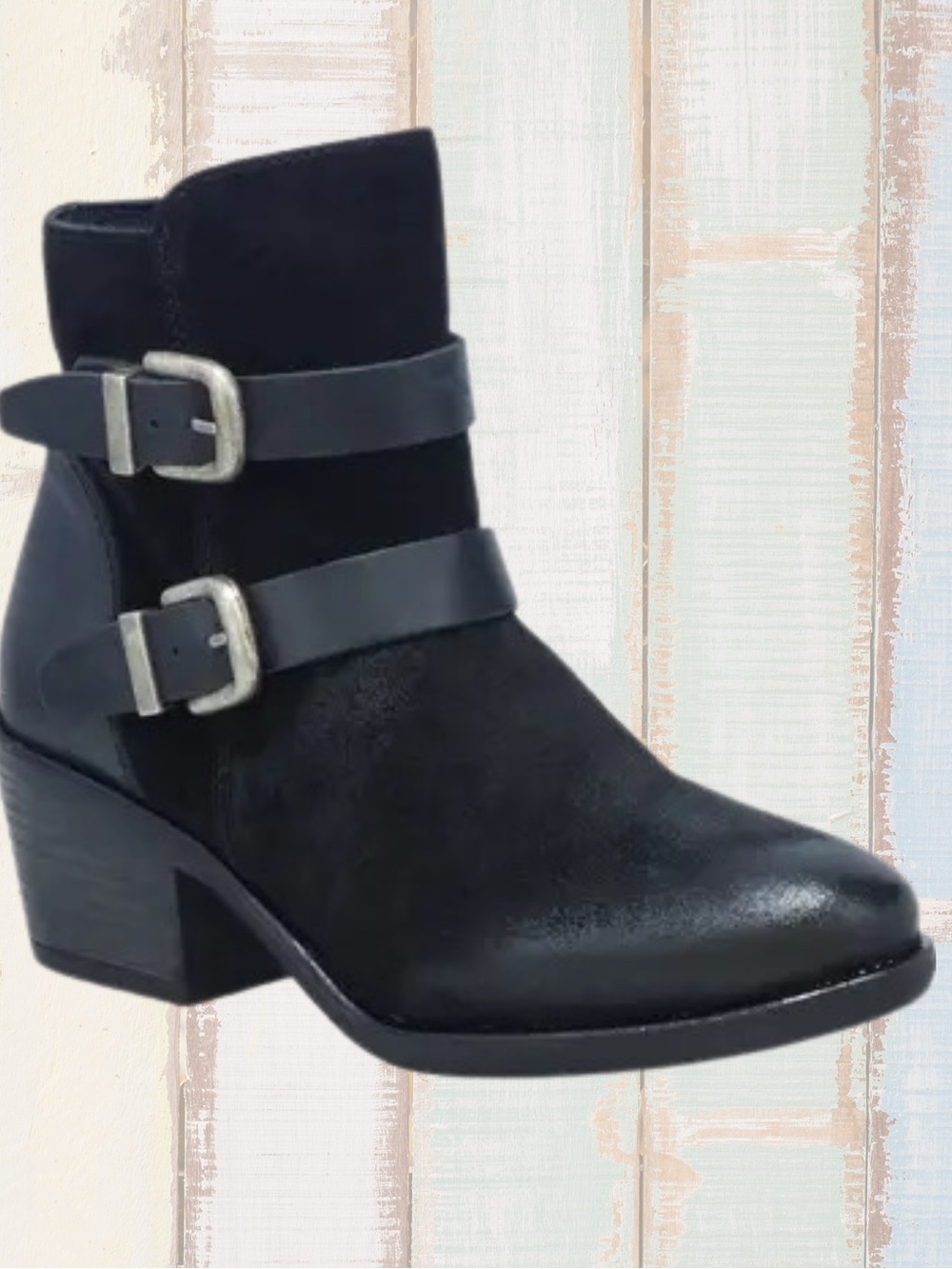 Women Miz Mooz Black suede Festival Dayla Moto Bootie Made in Spain Sz EU40/US9